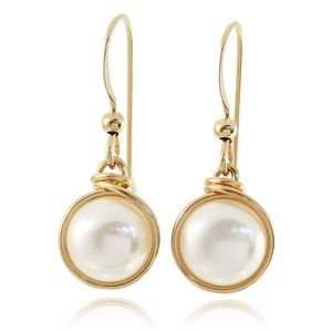 Hand Wrapped Cultured Pearls 14k Gold Filled